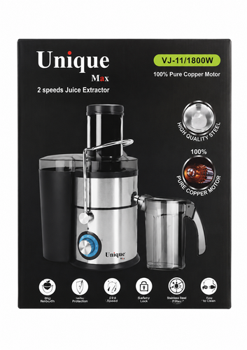 آبمیوه گیری تک کاره برند یونیک مدل vj-11 1800